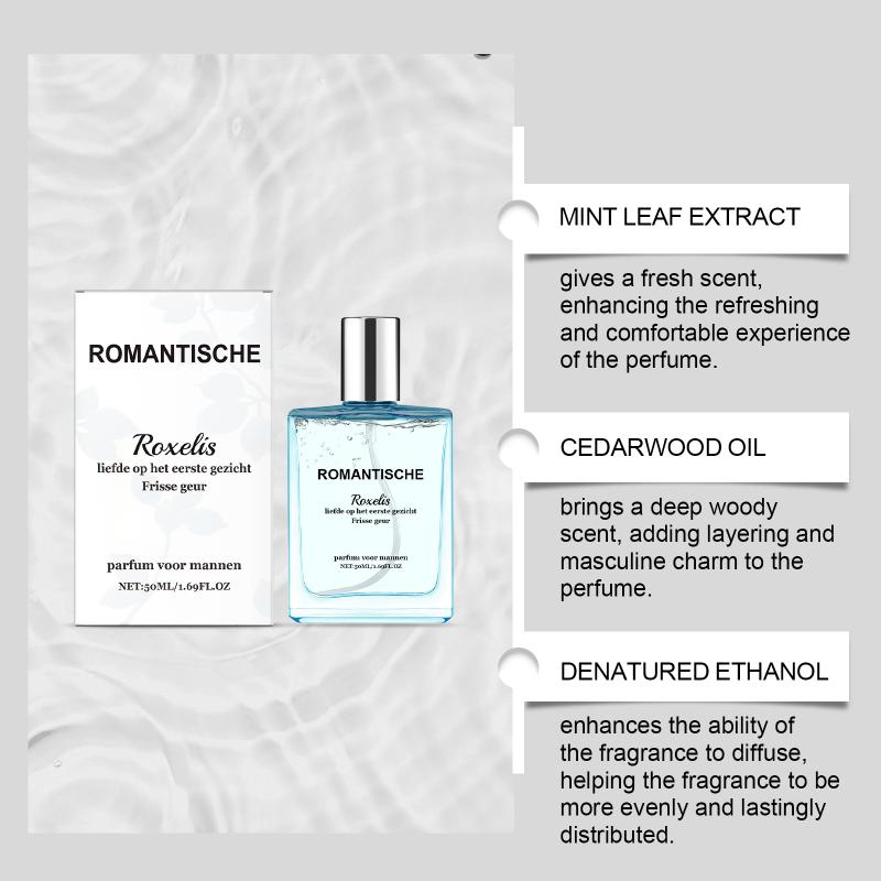 Roxelis Men'S Charm Perfume Lasting Fragrance Natural Freshness Male Charm Romantic Freshness