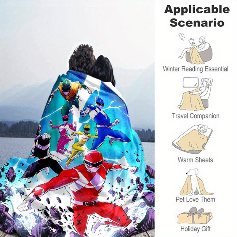 1pcPower Rangers Blanket - Soft and Comfortable for All Seasons - Perfect Gift for Fans of