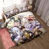 3D Genshin Impact Game Anime Quilt Cover Bed Quilt Cover Double King Bed Quilt Cover Home Textiles Boys Adults