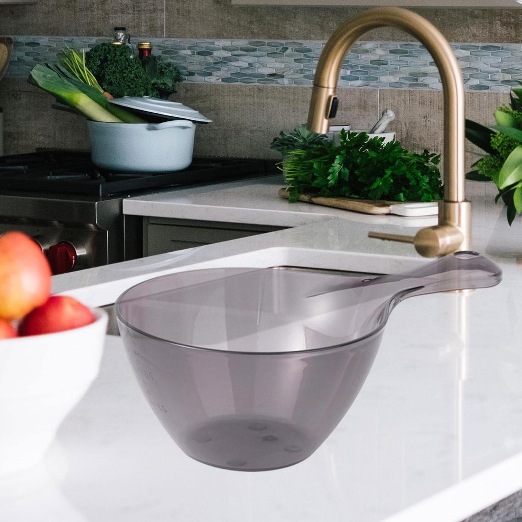 Küchenwasserschöpfer Badelöffel mit Messlinie Leichtgewichtiger Rutschfester Griff