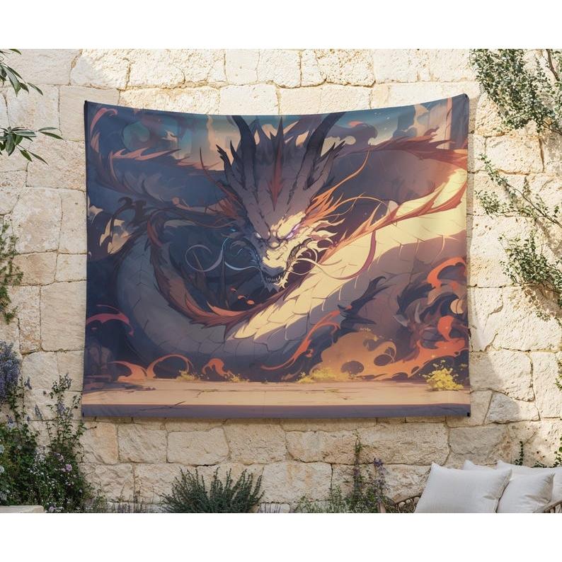dragon tapestry 75x100 чёрный
