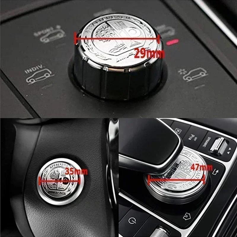 3D Sticker Emblem DecorCar Ignition Switch Start Button Cover For Mercedes Benz S205 C205 X253 W176 W213 W117 W205 GLA GLS