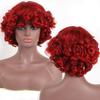 Bybrana Short Curly Hair Bangs Daily Wear Synthetic Hair Personality Wig