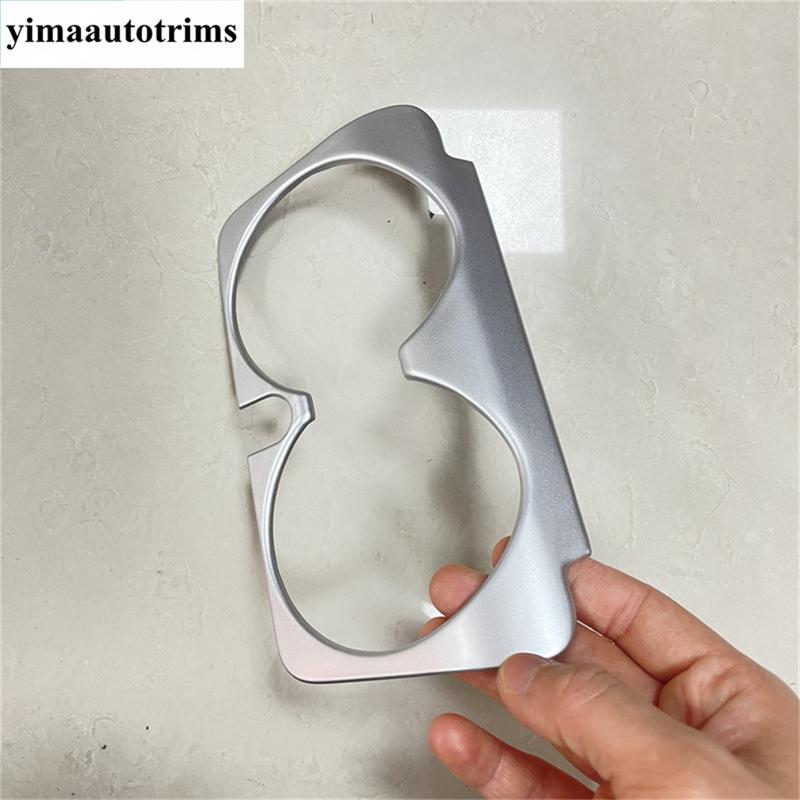 ABS Front Water Cup Holder Decoration Cover Trim Accessories For Mercedes Benz C CLASS W205 C200 C260 GLC X253 E CLASS W213 E300