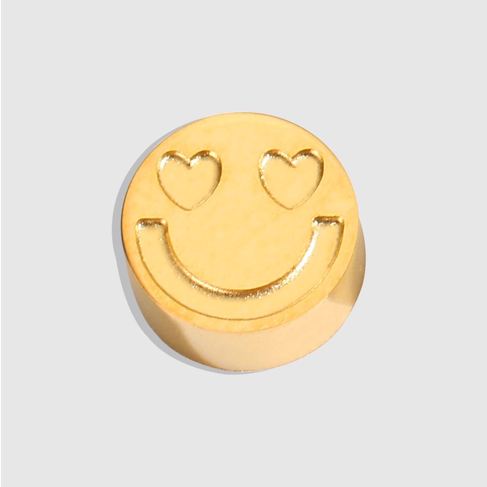Gold Plated Stainless Steel Pendant - Personality Expression Pattern, European & American Style, DIY Jewelry Accessory
