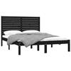 VidaXL Bed Frames Black Solid Wood 150x200 Cm Extra Large 3104617