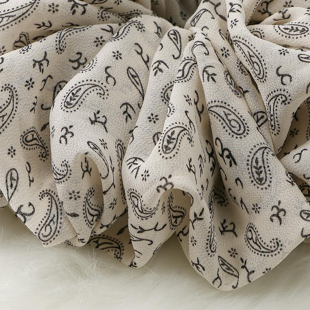 Fashion Muslim Printed Scrunchy Large Premium Oversize Hair Band Malaysia Chiffon Big Size Muslim Hijab Scrunchies