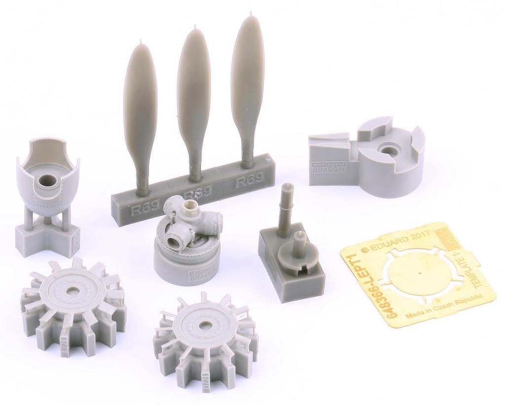 Eduard 1/48 Big Thin Fw190A-6 Parts Set (for Eduard) Plastic Model Kit Parts EDUSIN648140 (Airplane)
