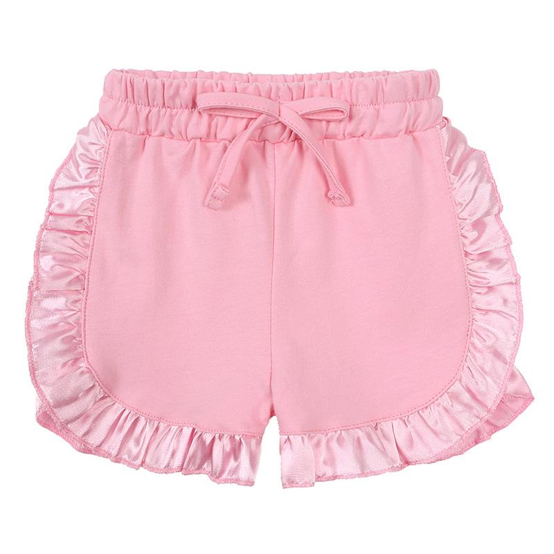 Sommer Mädchen Set Koreanischer Stil Mode Kurzärmeliges Spitzenoberteil Shorts Zweiteiliges Set