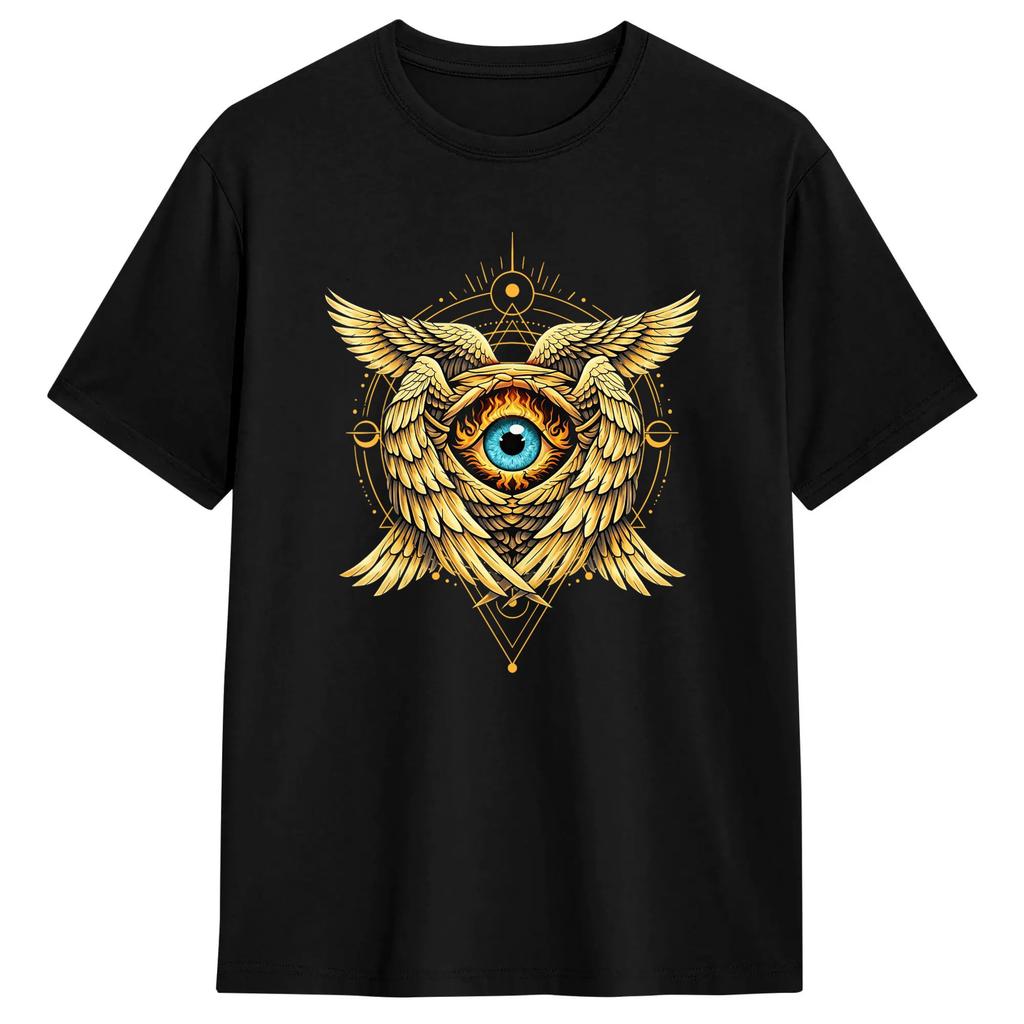 Be Not Afraid Biblically Accurate Angel Seraphim T Shirts 100% Cotton Funny T-Shirts Crew Neck Tee Shirt Short Sleeve