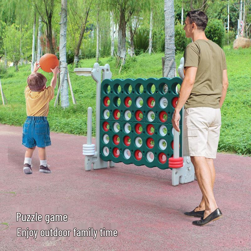 Adjustable 3D Five-in-a-Row Game for Kids - Educational Fun for Indoor & Outdoor Play