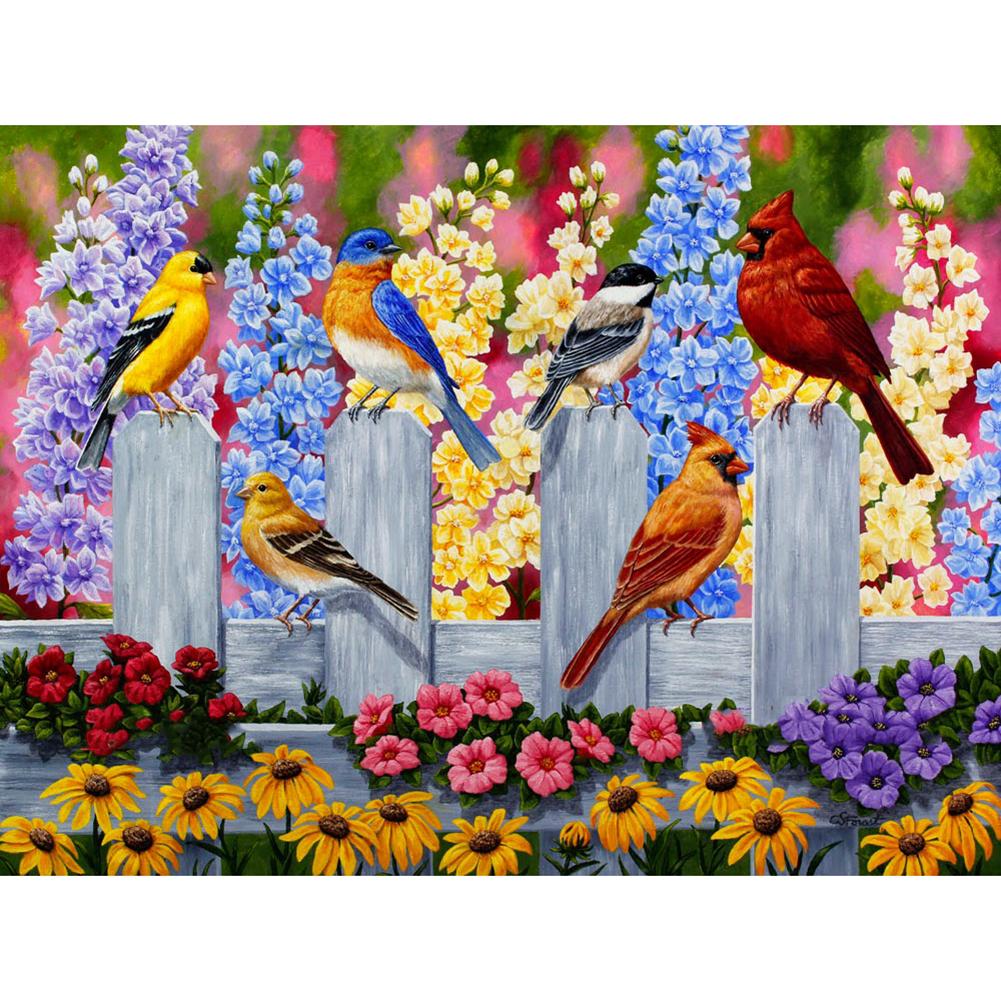 Buy 5D DIY Full Round Drill Diamond Painting Flower Bird Rhinestone Kit ...