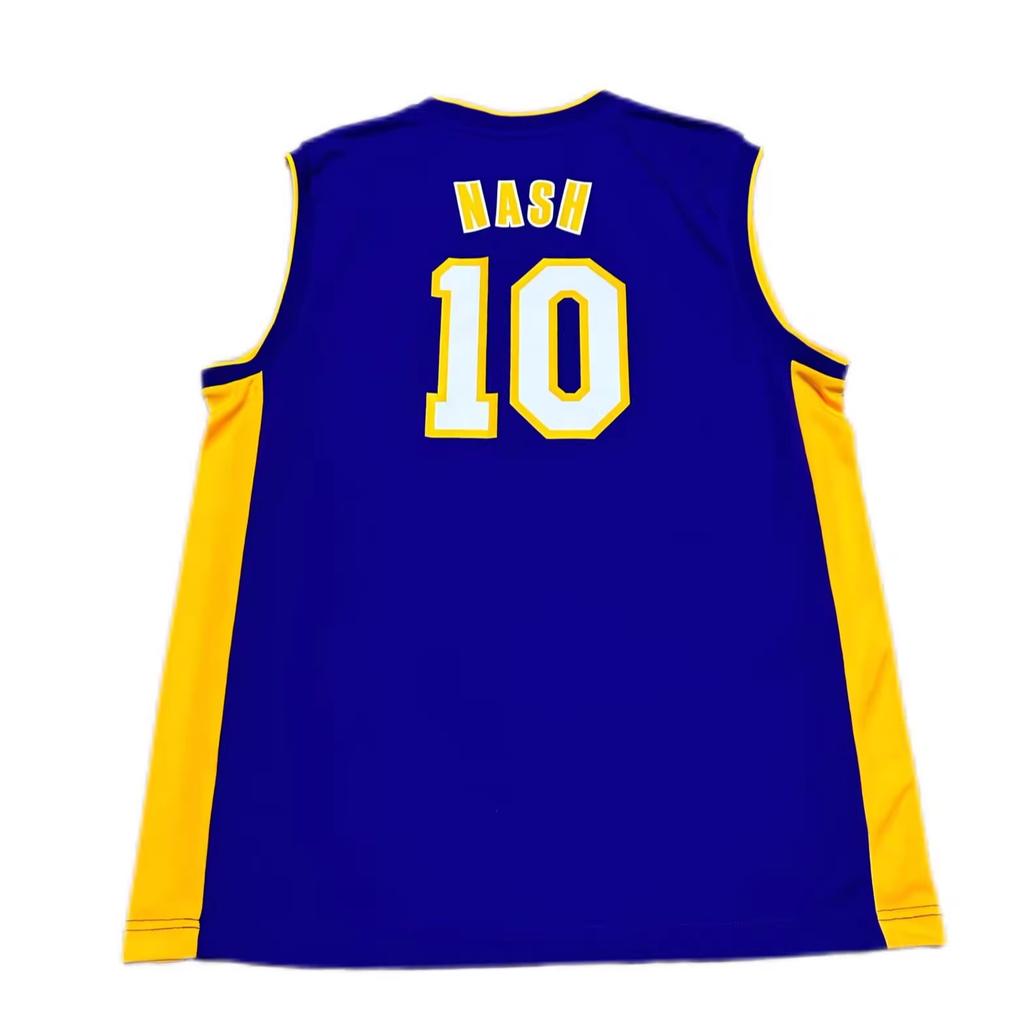 Adidas X NBA Collaboration Los Angeles Lakers Nash Fashion Comfortable Soft Skin-Friendly Basketball Jersey Unisex jersey Purple 7818A-302-AEB1849