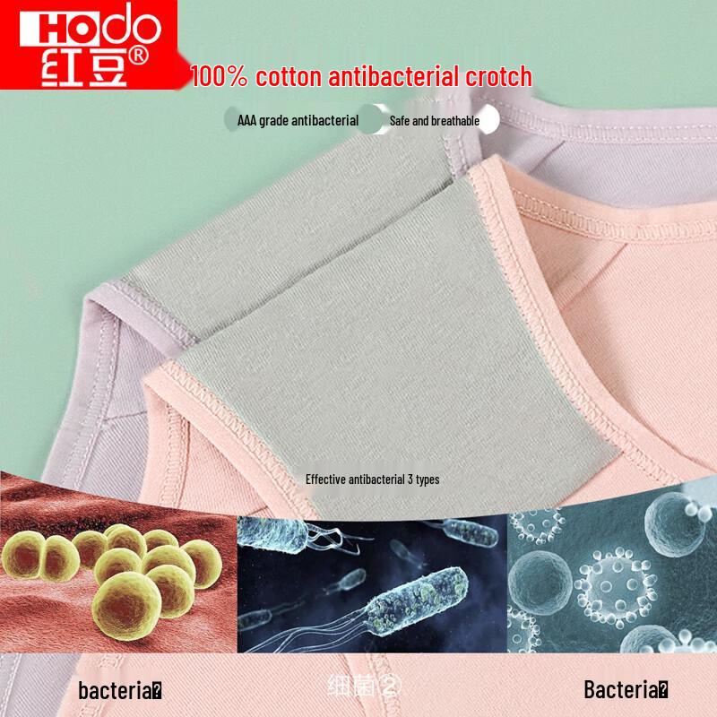 Hodo Women's Cotton-Spandex Antibacterial Briefs (4-Pack)