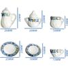 Puppenhauszubehör 1/12 Küche Miniatur 15 Stück Mini Porzellan Blume Teetasse Set Puppenhaus Dekor Simulation Puppenhaus Dekoratives Zubehör