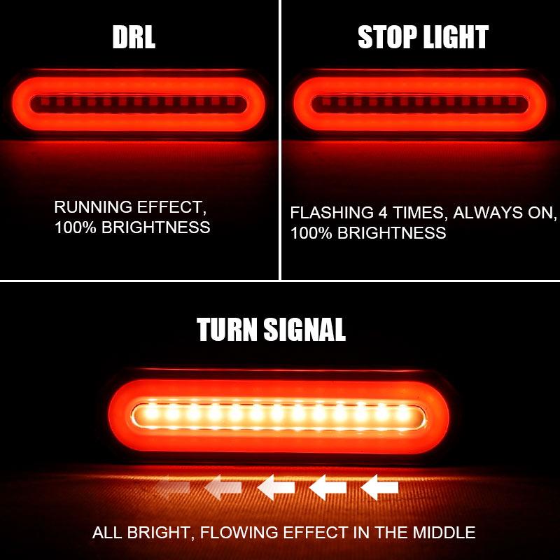 45 87 Led Brake Tail Light Bar DRL Motorcycle Rear Turn Signal Lamp 3 in 1 Taillight For Cafe Racer Chooper Bobber Crusier Quad