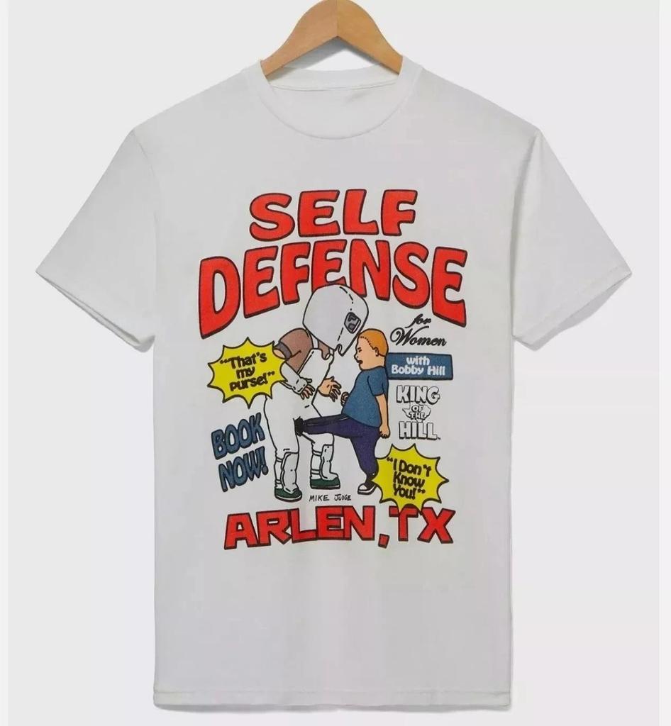 Mode Lässig Lockeres T-Shirt Grafik Kurzarm Unisex King of The Hill Bobby Hill Selbstverteidigung Aufdruck Baumwolle Unisex Männer Frauen