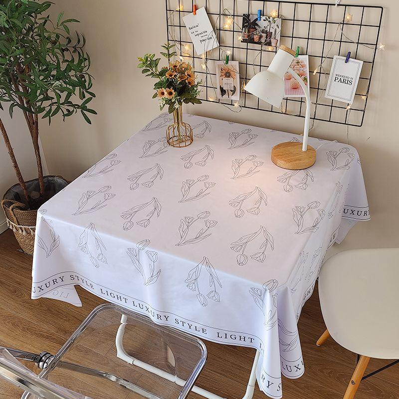 Tablecloth Waterproof, Oil-Proof And Scald-Resistant, Disposable Pvc High-End Sense Light Luxury Simple Table Cloth Coffee Table Cushion