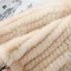 New Children's Mink Hair Hat Thickened Wool Braided Fur Hat Fox Hairball Ear Hat Winter Warm Hat