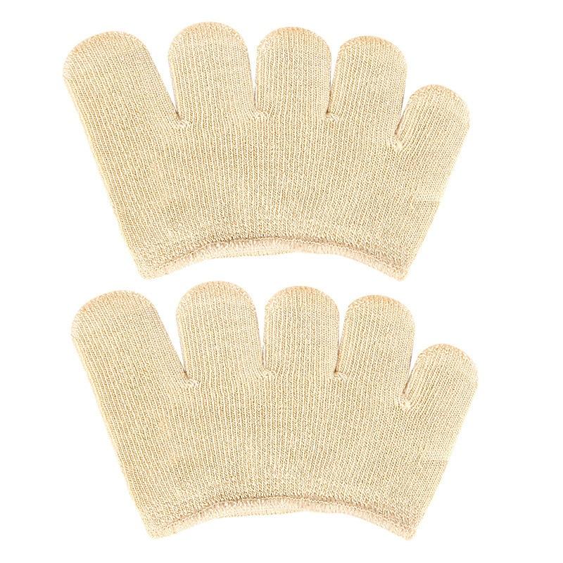 2PCS Half Foot Sweating Five Finger Sock Relief Gel Pad Hallux Valgus Protector Bunion Adjuster Pain Relief Straighten Bent Toes