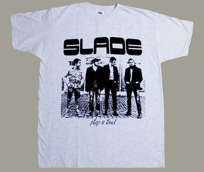 SLADE BAND PLAY IT LOUD GRAY T-SHIRT