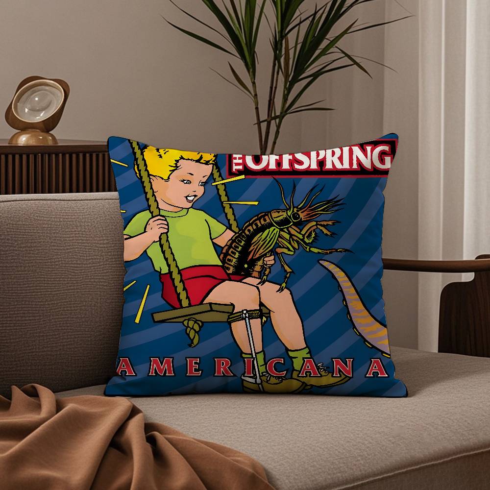 The O-Offspring Band Pillow Case Comfort Sofa Bed Silky Elegant Invisible Zipper Custom Decorative Cushion Cover