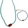 Adjustable Multistrand Beads Jewelry Set Necklace Bracelet Set Women Fashion Accessories Beaded Clavicle Chain for Daily
