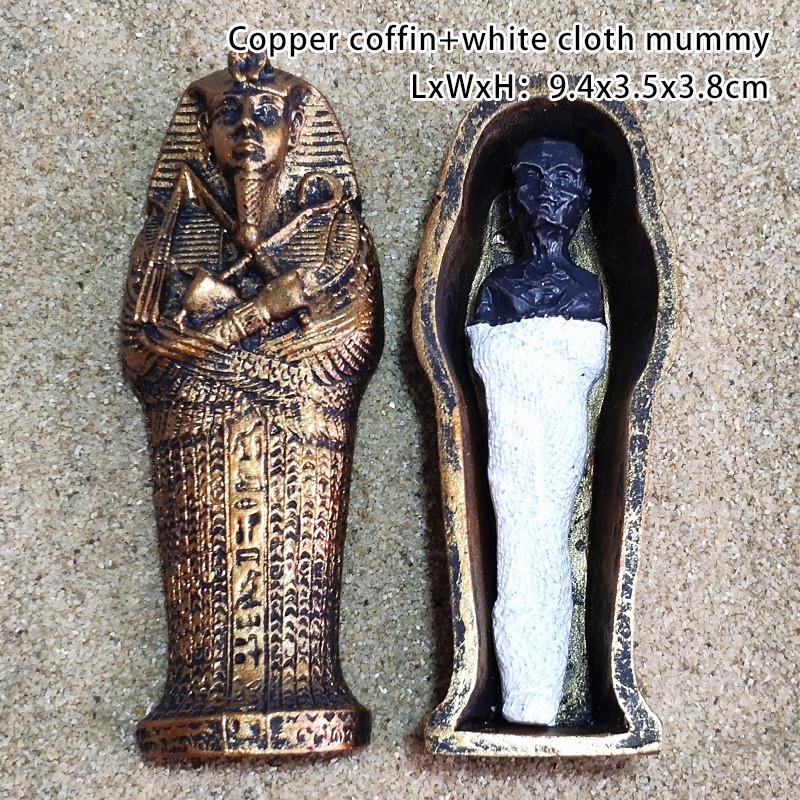 Ancient Egypt Mummy Coffin Ornament Detachable Resin Pharaoh Cleopatra Pyramid Gauze Gift Souvenir Simulation Handicraft