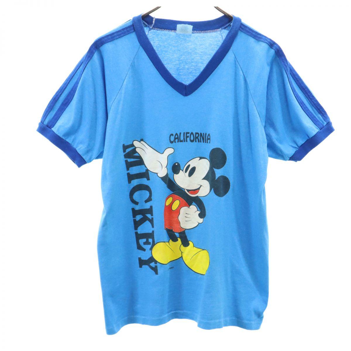 

Velva Sheen 90-х годов Старая футболка-рингер сделано в США с коротким рукавом и V-образным вырезом Мужская Б/У