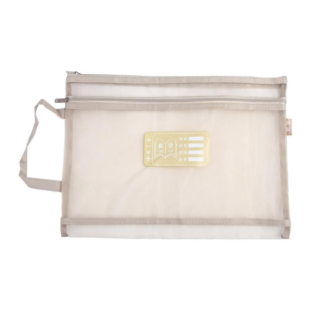 Organizer Pouch File Pocket School Office Supplies Storage Handbag Document Bag A4 File Folder Bag Zipper File Pocket