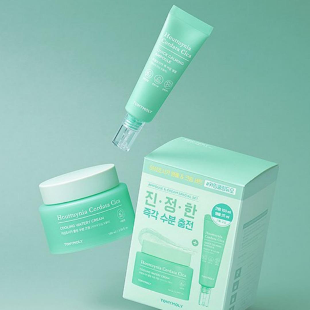 

[Tonymoly] Набор ампул и кремов Houttuynia Cica