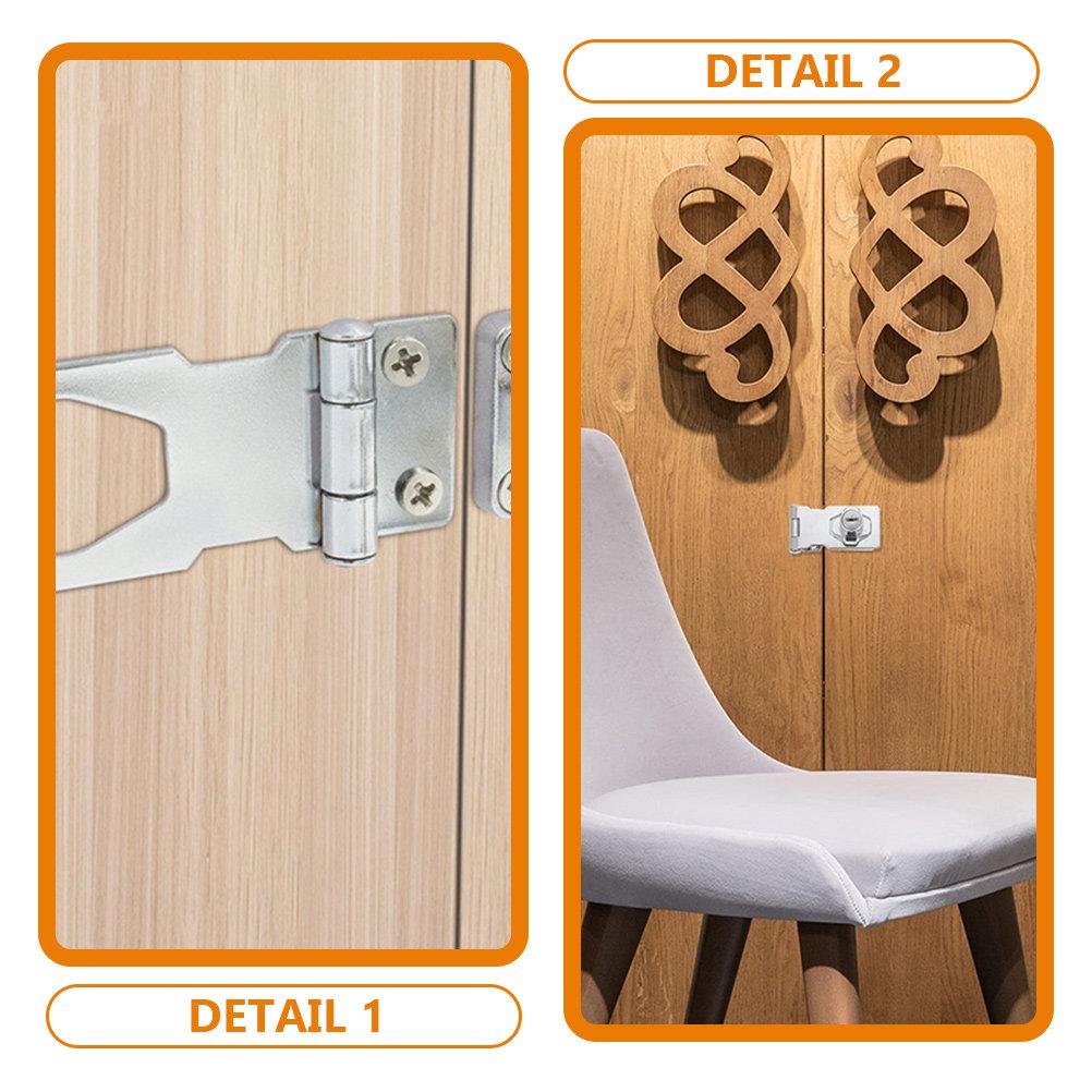 2Pcs Metal Drawer Locks Cabinet Safety Lock Household File Cabinet Display Case Showcase Lock for Security Glass Door Locks