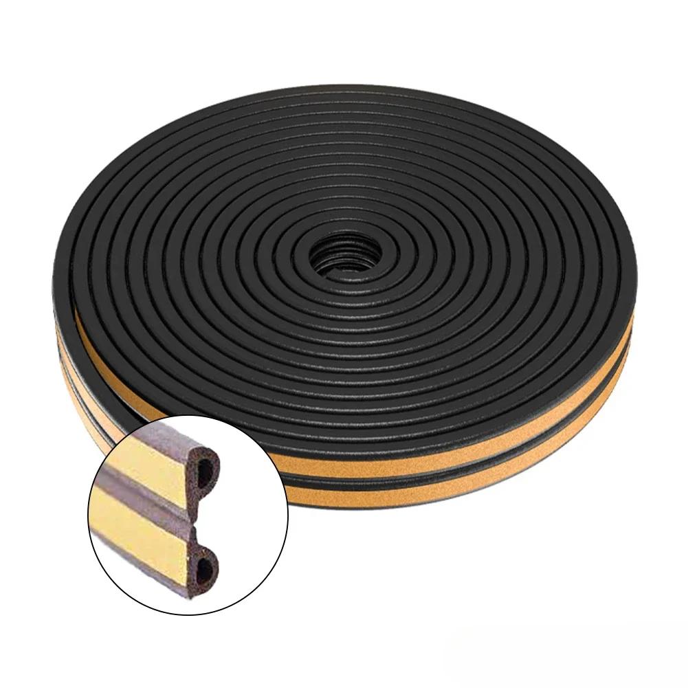 5m/10m Weather Stripping Door Seal Strip Diep Self-adhesive Draft Stopper Tape Window Insulation Noise Rubber Sealing Strip