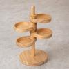 Yousheng Rotatable Storage Rack, Multi-Purpose Wooden Organizer, Space-Saving Portable Jewelry Holder, for Kitchen Bathroom Bedroom
