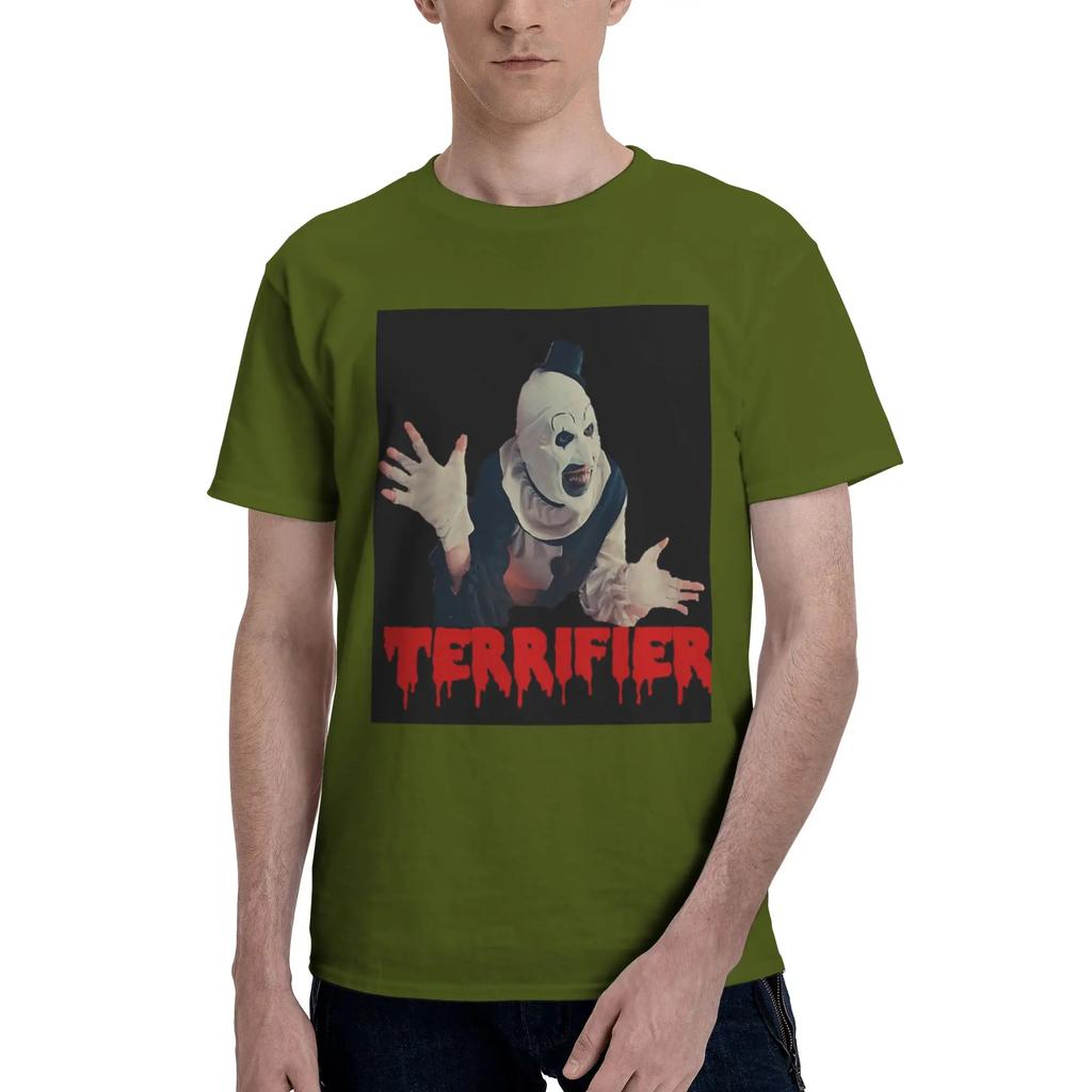 Halloween Movie Terrifier Horror Clown  100 Cotton TShirt Mens Oversized T Shirts Men ONeck Short Sleeve S6XL