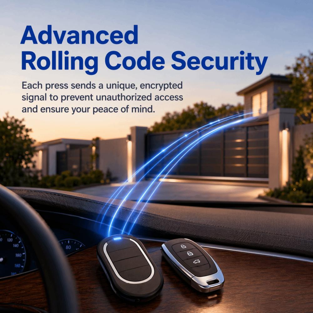 Rolling Code Gate Remote for Alutech AT-4N 4 Buttons Keychain Remote Control  Garage Use