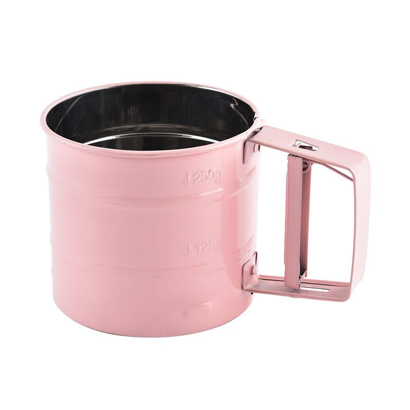 Stainless Steel Mesh Flour Sieve With Adjustable Handle For Home Baking And Food Preparation