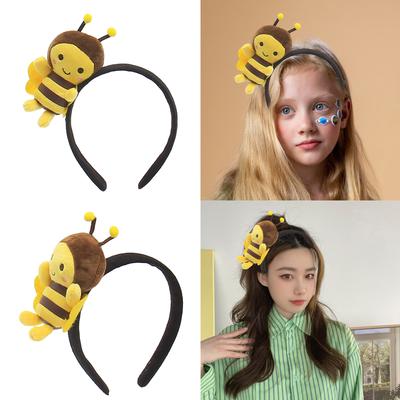 Bee Headbands Hairbands Plush Hair Hoop Animal Headbands Cosplay Party Hair Accessory for Party