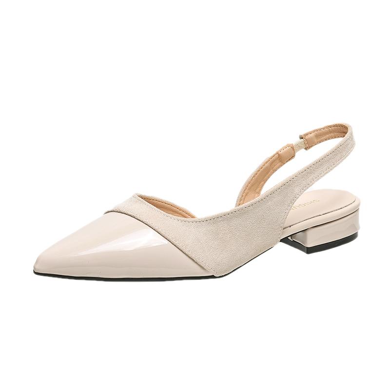 

Fashion 2025 New Elegant Female Pointed High-heeled Sandals Spring and Summer Sexy Luxury Designer Fashion Shallow Baotou Sandals 42