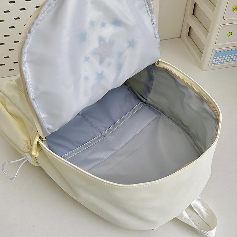 Women's Star Embroidered Backpack Junior Senior High School Schoolbag