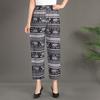 Damen Elefantenmuster Hose Bequeme Weitbeinige Hose Elastischer Bund Palazzo Hose