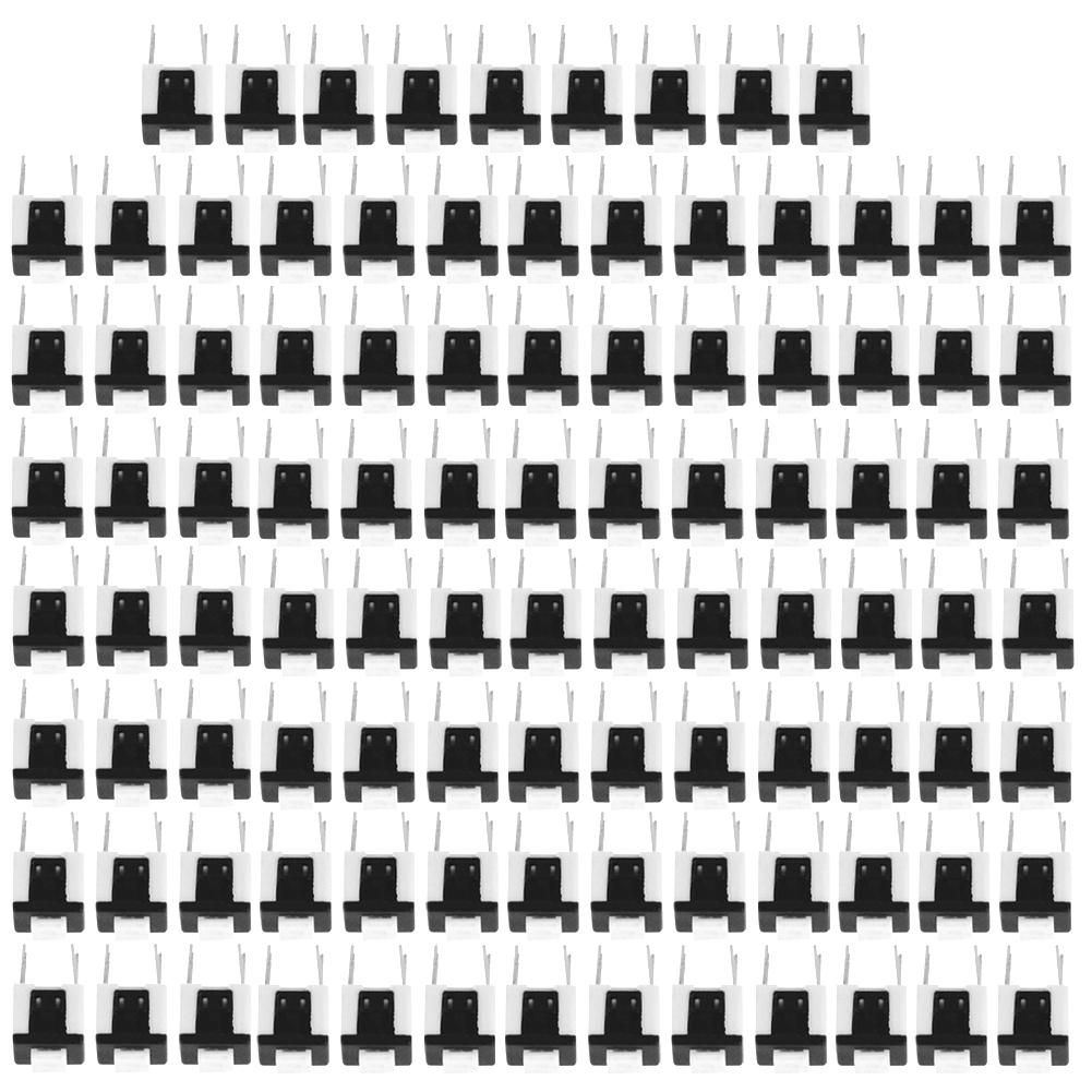 100Pcs Latching Switch Self Locking 6 Pin Flat  Plastic Control Equipment 5.8x5.8mm