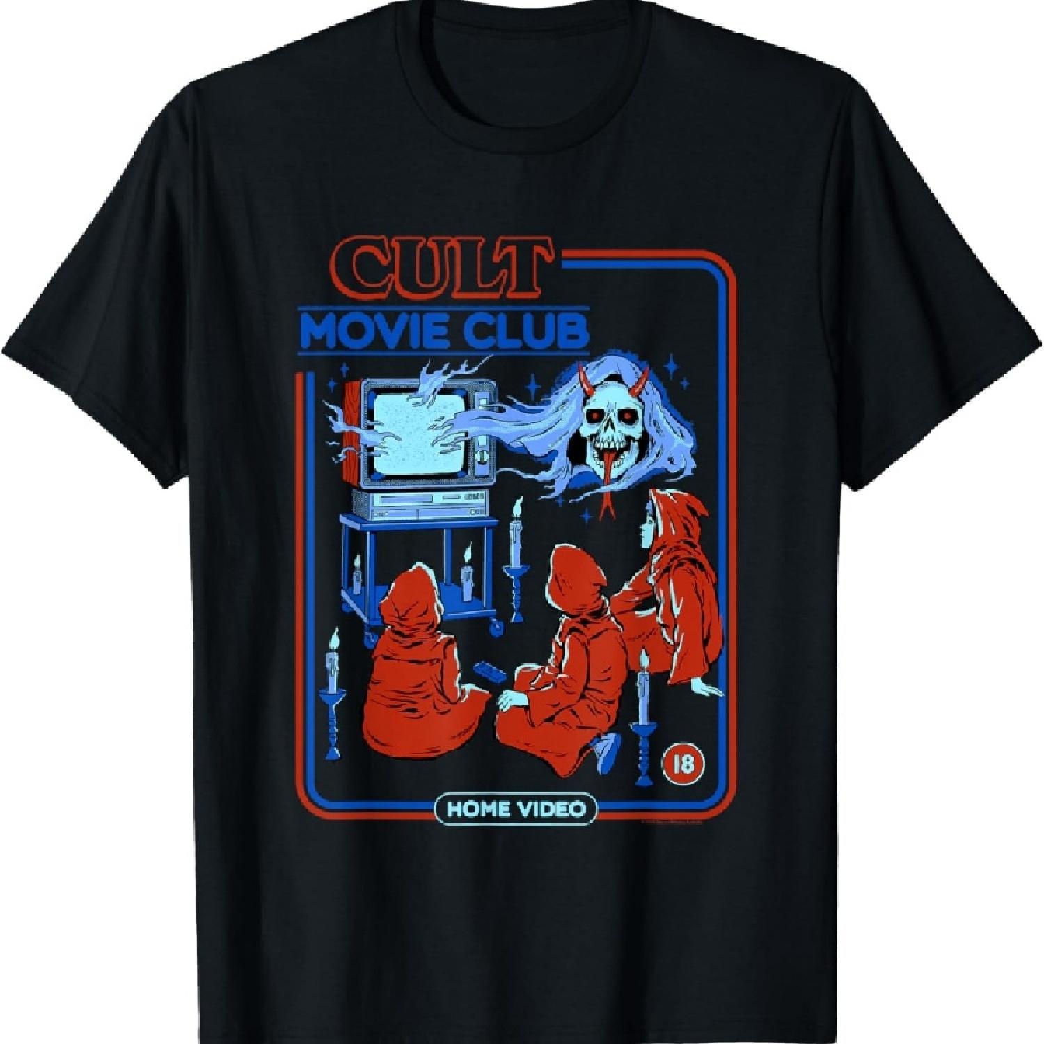 

Cult Movie Club Home Video Retro Dark Humor T-Shirt S