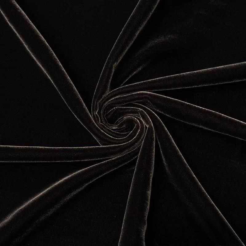 Einfarbiges Hochwertiges Seidenvelours-Stoff für DIY Nähen Kleid Cheongsam Oberteil Rock Weitbeinige Hosen Bekleidungsstoff