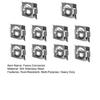 10Pcs Double Rod Fence Connectors Stainless Steel Fence Longitudinal Corner Connectors Wire Panel Connector Clamps for Fences Animal Enclosures