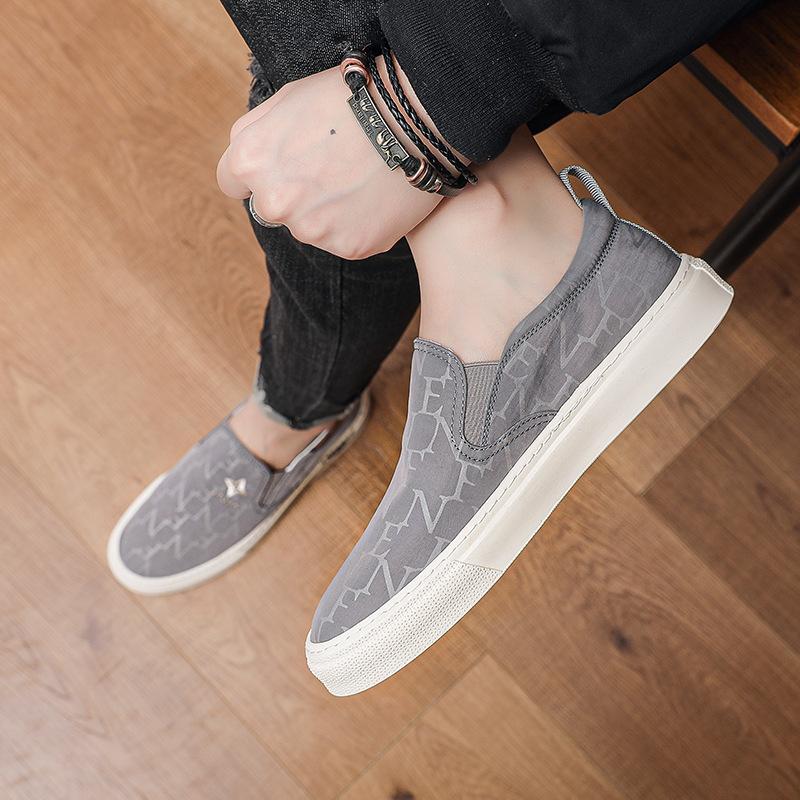 Cloth Shoes Men's One-pedal Casual Spring and Autumn Fashion Trendy Shoes European Men's Clothing Matching Shoes Wenzhou Factory Direct Sales