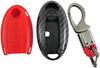 Carbon Fiber Smart Key Case for Juke F15 NF YF (Red) [KEY-CASE-024] (NF15, YF15, 15)