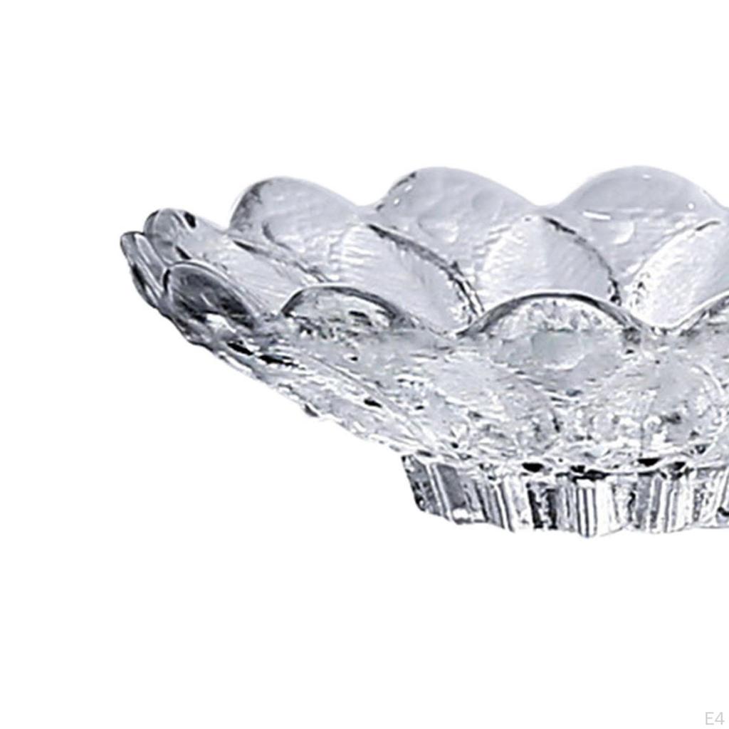 Flower Shape Snack Holder for Veggies and Desserts Glass Fruit Bowl