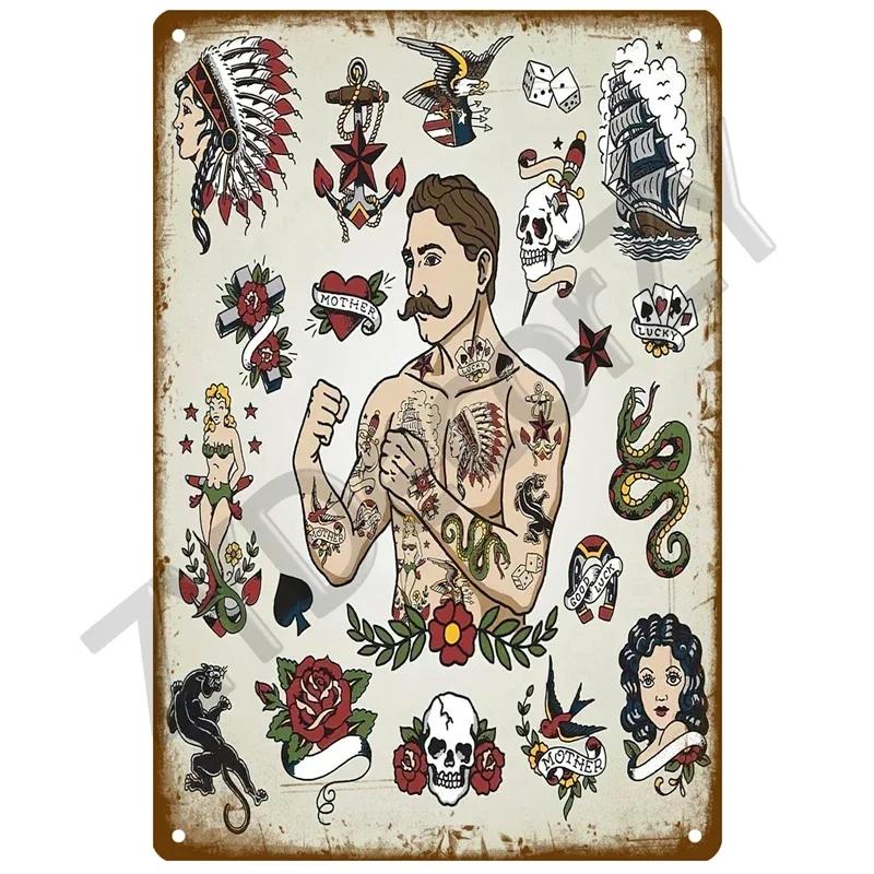 1pc Vintage BARBER SHOP Metal Sign Poster Cafe Bar Pub Tin Sign Plaque Retro Haircut and Shave Beard Sign Home Decor 8x12 Inch