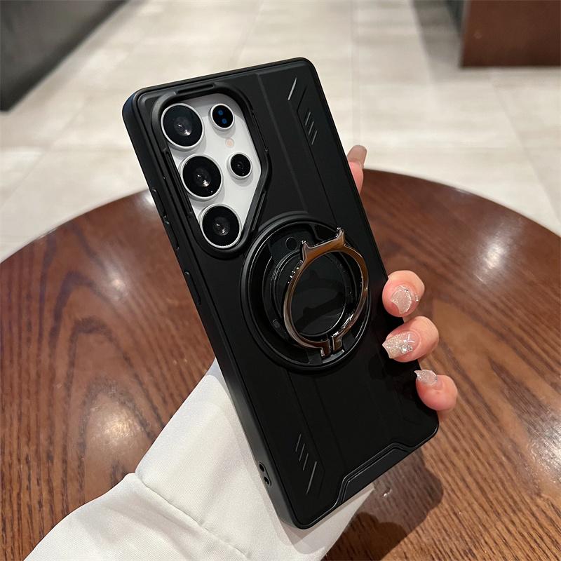Stand Holder Magnetic Case For Samsung S26 S25 Edge S24 S23 FE Plus S22 S21 Ultra A14 A15 A36 A56 A16 A26 A06 A07 5G Hard Cover